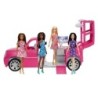 Barbie Party Limo Play Gift Set Transforming Pink Vehicle  with 4 Fashion Dolls