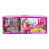 Barbie Party Limo Play Gift Set Transforming Pink Vehicle  with 4 Fashion Dolls