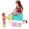 Barbie Skipper Babysitters Inc. Doll and Bath Playset Toddler Girl Toys Play