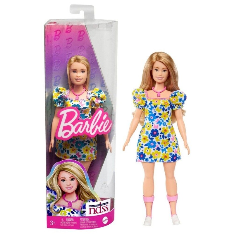 Barbie Fashionistas Doll 208 with Down Syndrome Wearing Floral Dress NDSS