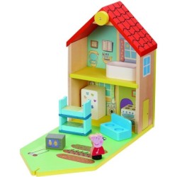 Peppa Pig Wooden Family Home House Furnished Figure Wood Pretend Play Gift Toys
