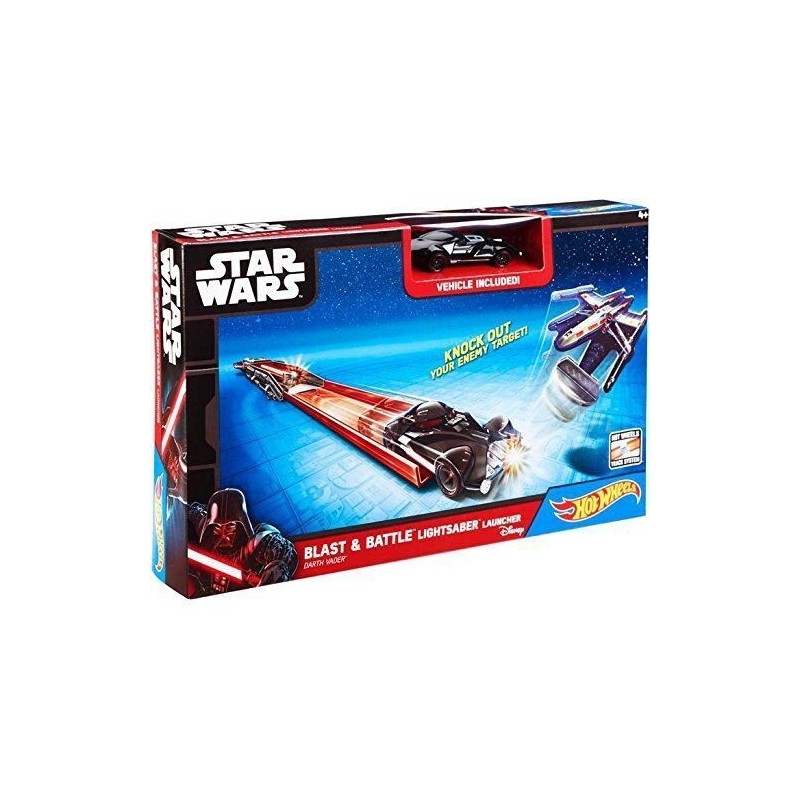 Hot Wheels Star Wars Blast & Battle Lightsaber Launcher - Darth Vader Vehicle