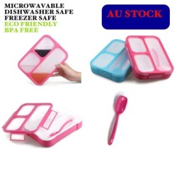 Bento Lunch Box Pink 1000ML + 540ML Leakproof  BPA Free Microwavable