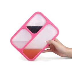 Bento Lunch Box Pink 1000ML + 540ML Leakproof  BPA Free Microwavable