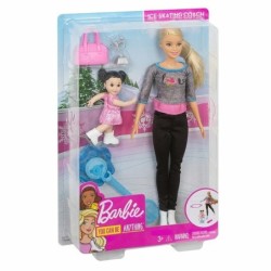 Barbie Careers Ice-Skating Coach Doll and Playset Spinning Girl Gift Toy Play