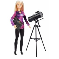 Barbie National Geographic Astrophysicist Doll & Telescope Star Map, Space NIP