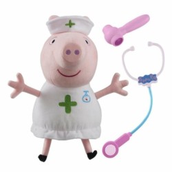 Peppa Pig Talking Nurse Peppa Plush Doll Pretend Play Christmas Birthday Gift