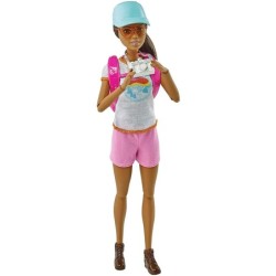 Barbie Wellness Hiking Doll Brunette with Puppy 9 Accessories Toys Gift