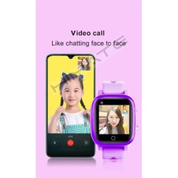 HIMATE Kids Smart Watch 4G GPS SOS Video Call Waterproof Thermometer Purple