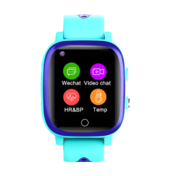 HIMATE Kids Smart Watch 4G GPS SOS Video Call Waterproof Thermometer Blue