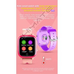 HIMATE Kids Smart Watch 4G GPS SOS Video Call Waterproof Thermometer Pink