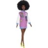 Barbie Fashionistas Doll 156 Curly Brunette Hair Afro Blue Lips Toys Gift