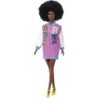 Barbie Fashionistas Doll 156 Curly Brunette Hair Afro Blue Lips Toys Gift