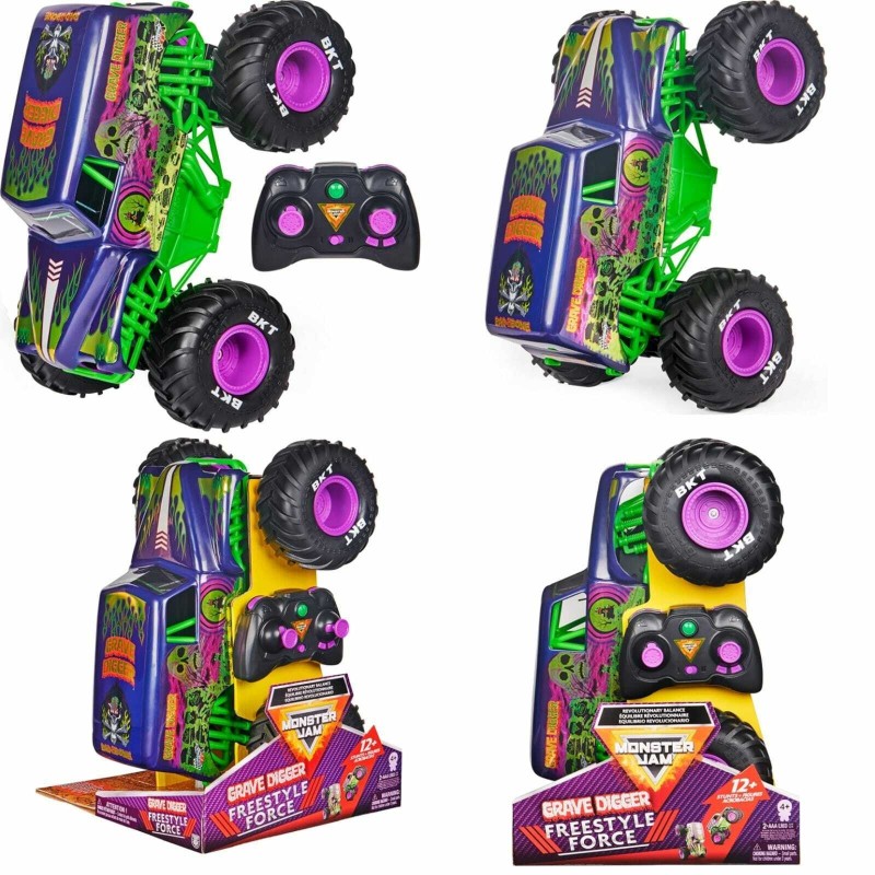 Monster Jam Grave Digger RC Freestyle Force Remote Control Truck 1:15