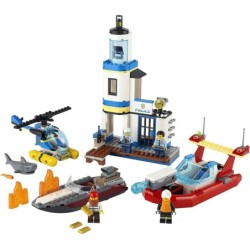 Lego City 60308 Seaside Police and Fire Mission Helicopter Speed Boat 297pcs