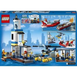 Lego City 60308 Seaside Police and Fire Mission Helicopter Speed Boat 297pcs