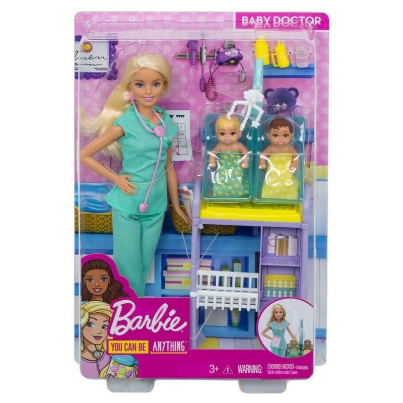 Barbie Baby Doctor Doll Twin Babies Career Playset You Can Be Anything Toy Gift