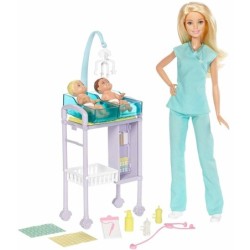 Barbie Baby Doctor Doll Twin Babies Career Playset You Can Be Anything Toy Gift