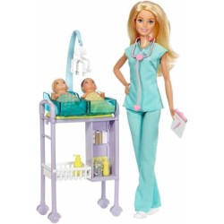 Barbie Baby Doctor Doll Twin Babies Career Playset You Can Be Anything Toy Gift