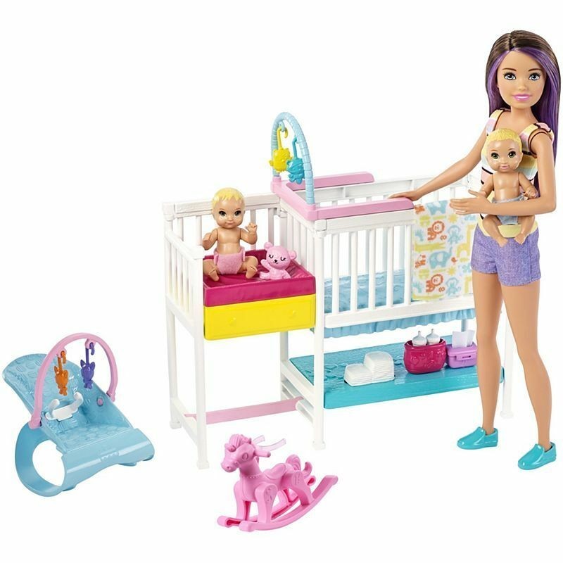 Barbie Skipper Babysitters Inc Nap n Nurture Nursery Dolls and Playset Kid