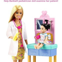 Barbie Career Paediatrician Doll Playset Blonde Doctor Toddler Medical Toys Gift