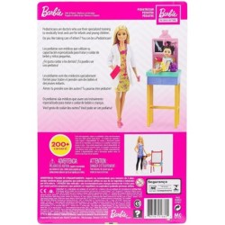 Barbie Career Paediatrician Doll Playset Blonde Doctor Toddler Medical Toys Gift