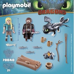 Playmobil How to Train your Dragon Hiccup, Astrid And Dragon 21pc 70040