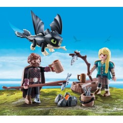 Playmobil How to Train your Dragon Hiccup, Astrid And Dragon 21pc 70040