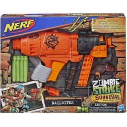 NERF ZOMBIE STRIKE SURVIVAL SYSTEM NAILBITER Blaster 8 Darts Kids Toys GIFT Boys