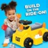 MEGA BLOKS Cat Build 'N Play Ride-On Building Set Blocks Storage Kid Toddler Toy