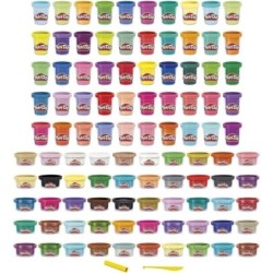 Playdoh Wow 100 Cans Bulk Modeling Compound Variety Pack Sparkle Shimmer Confeti