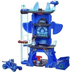 PJ Masks Deluxe Battle HQ Playset with Lights and Sounds Ages 3+ Toy Car Race