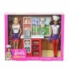 Barbie Careers 2 Dolls Gift Set Italian Restaurant Chef and Waitress Playset Toy