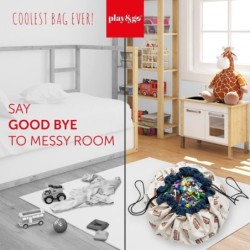 Play&Go - Toy Storage Bag - L.A. Roadmap Playmat Double Reversible 140cm Large