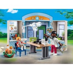 Playmobil City Life Vet Clinic Play Box - 70309 Pet Doctor Cat Dog 59 pcs Toys