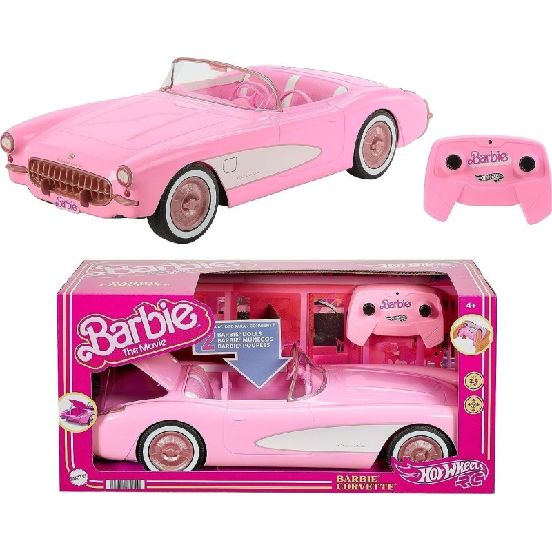 Barbie The Movie Hot Wheels Remote Control Pink Corvette Car RC HPW40 Vehicle