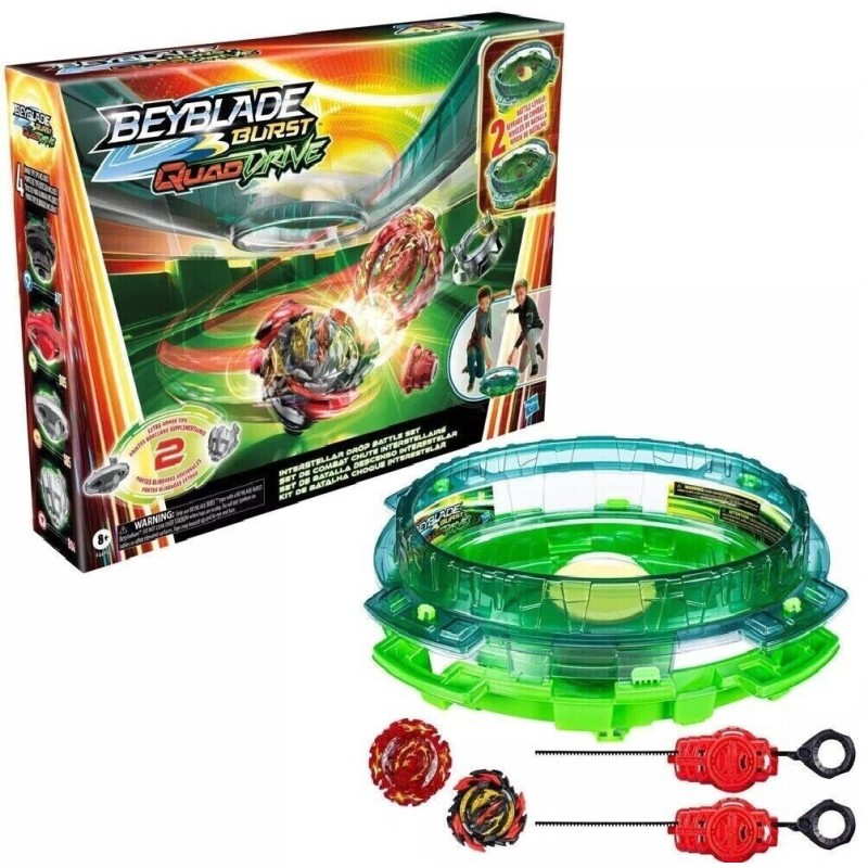 Beyblade Burst QuadDrive Interstellar Drop Beyblade Stadium Battle Set Launchers