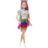 Barbie Leopard Rainbow Hair Doll Shaved Colour-change Hair Feature Toys Gift