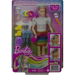 Barbie Leopard Rainbow Hair Doll Shaved Colour-change Hair Feature Toys Gift