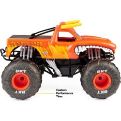 Monster Jam 1:10 Scale Radio Control RC El Toro Loco Sounds Fast Foam Tires Toys