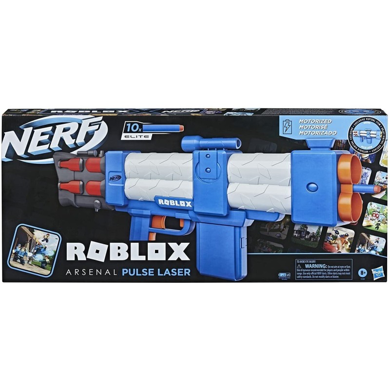 NERF Roblox Arsenal Pulse Laser Motorised Blaster Toy Gun10 Darts + Game Code