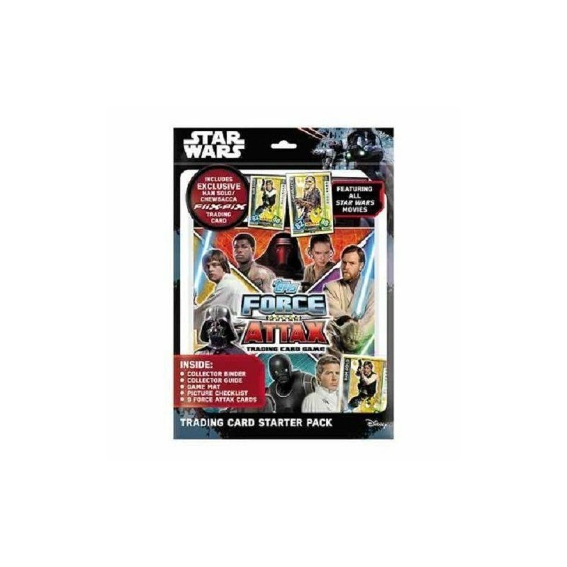 Topps STAR WARS Force Attax Trading Card Starter Pack *Han Solo / Chewbacca Card