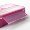 Bento Lunch Box Pink 540ML 3 Comp + spork Leakproof  BPA Free Microwavable