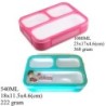 Bento Lunch Box Pink 1000ML + Green 540ML Leakproof  BPA Free Microwavable