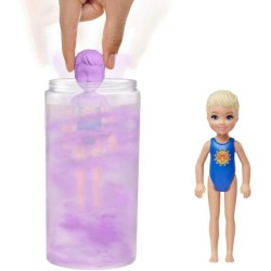 Barbie Color Reveal 6 Surprises Chelsea Sunny N Cool Beach Series 3 Doll Gift