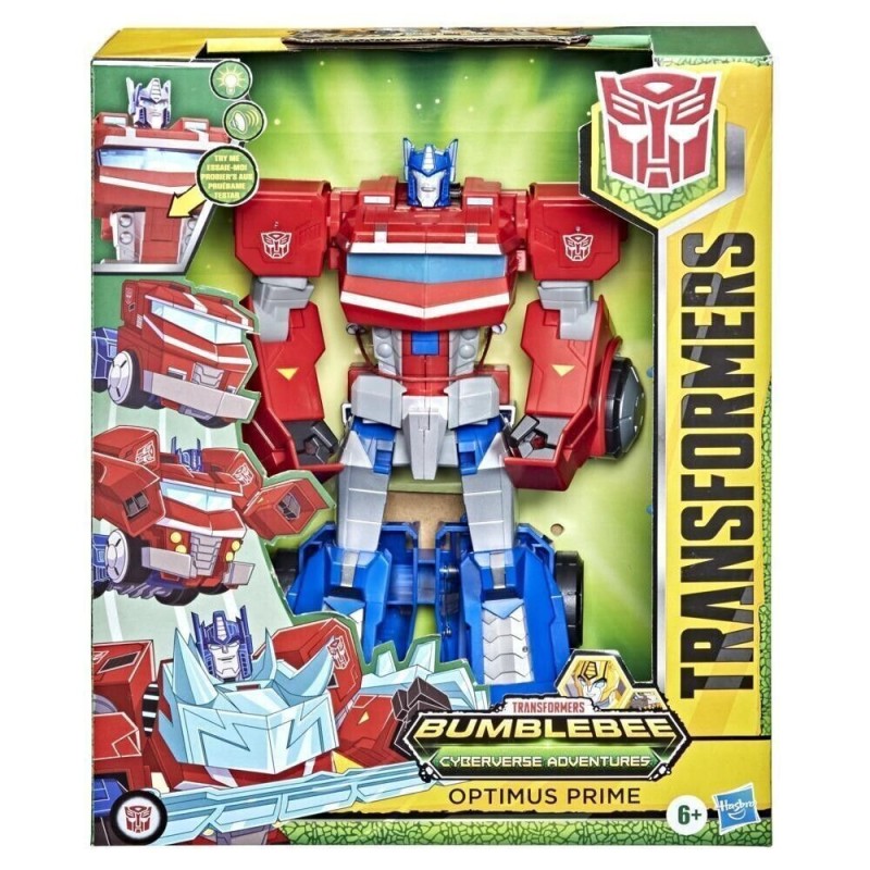 Transformers Bumblebee Cyberverse Adventures Optimus Prime 10inch Roll N’ Change