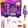 Barbie Color Reveal Glitter! Hair Swaps Doll with Pet Friend for Kids Purple