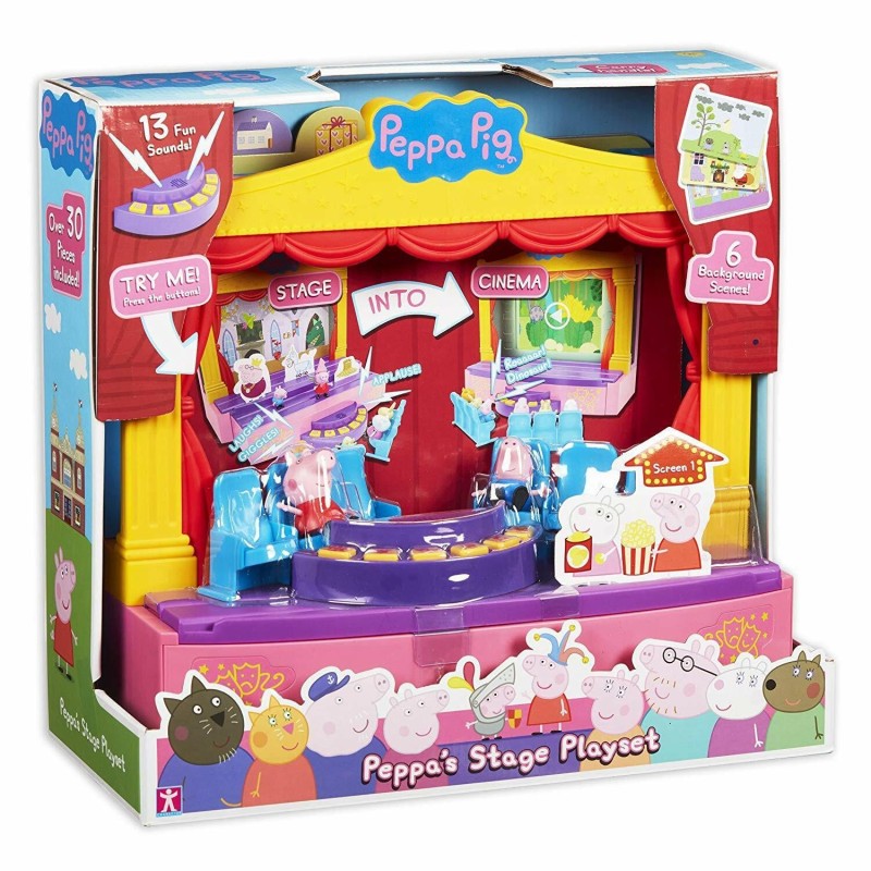 Peppa Pig Peppa's Stage Playset + Sound 25+ Accessories Christmas Birthday Gift