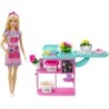 Barbie Florist Playset Blonde Doll Floral Shop Flower Making Station Toys Gift