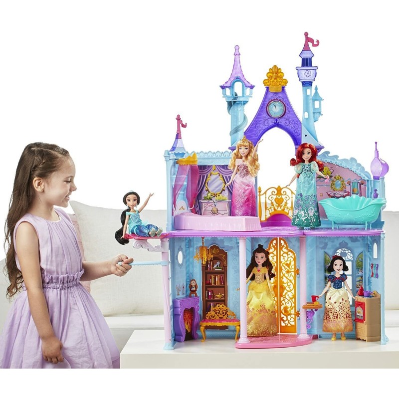 Disney Princess Royal Dreams Castle 90cm Tall Furnished + Carpet Elevator  Toys